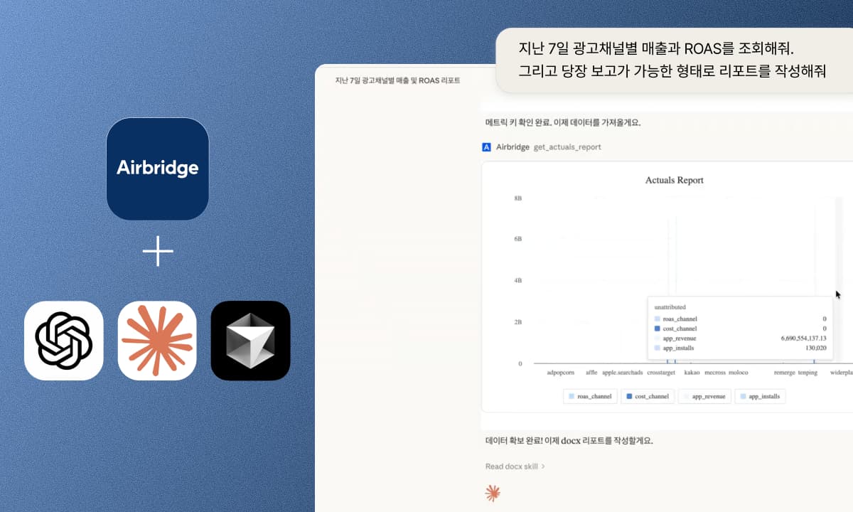 Airbridge MCP — connect attribution data to Claude, ChatGPT, Cursor