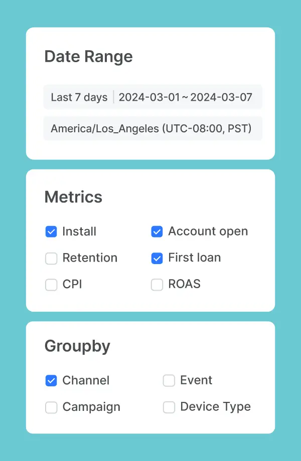 Airbridge Finance analytics dashboard