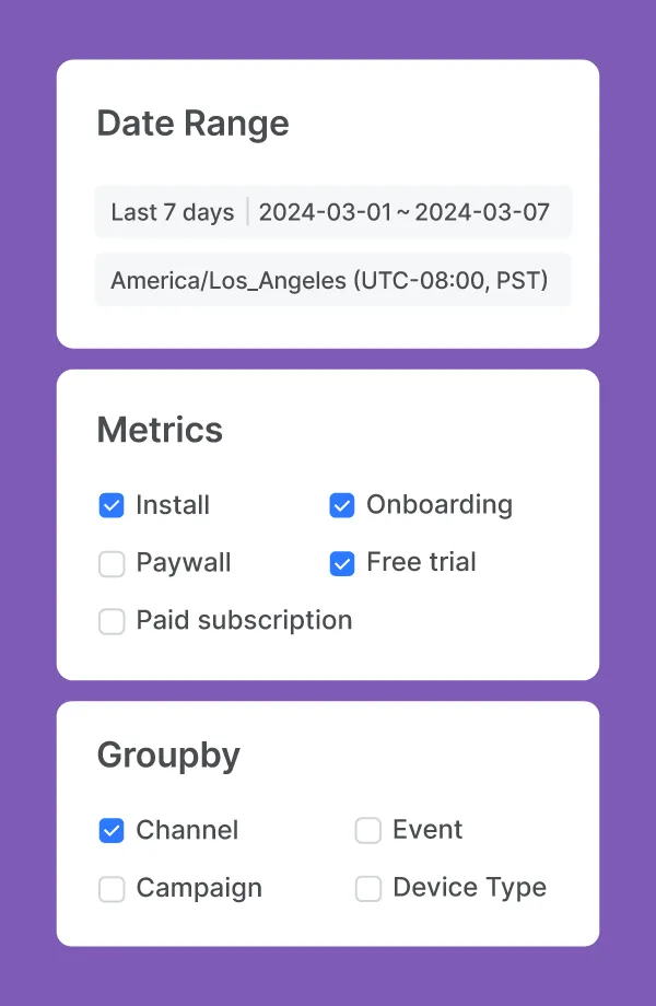 Airbridge Subscription analytics dashboard